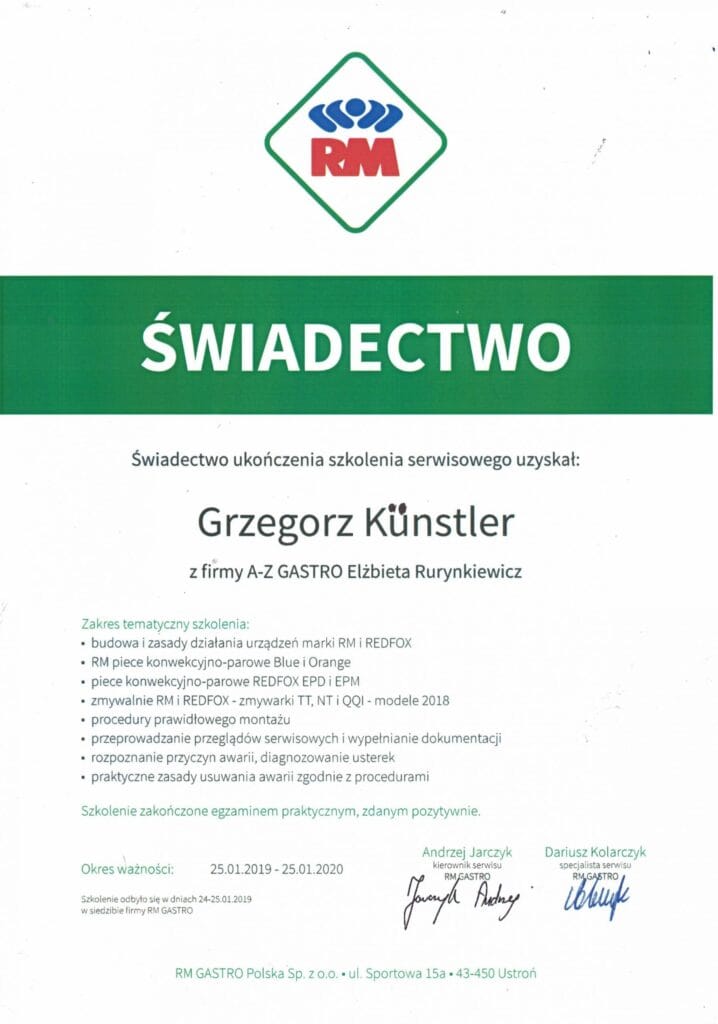 Autoryzowany serwis produktów RM-Gastro